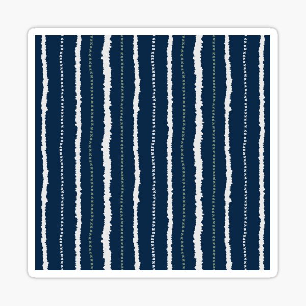 indigo-and-sage-green-irregular-stripes-sticker-by-hellcom-redbubble