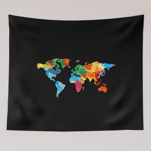 Item preview, World Traveller International Travelling Colorful World Map designed and sold by bestshirtdesign.