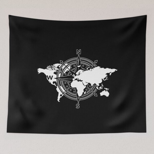 Item preview, Travel Compass Cartography Travelling World Map designed and sold by bestshirtdesign.