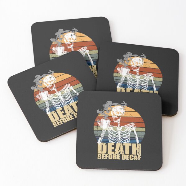 Item preview, Soul drinkers Death Before Decaf Skeleton Classic designed and sold by ricnikkiaavi.