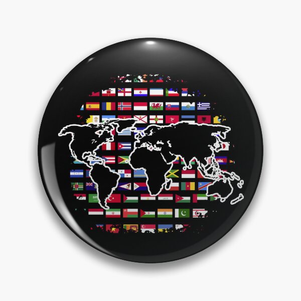 Item preview, International Travelling World Map Traveller World Flags designed and sold by bestshirtdesign.