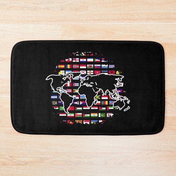 Item preview, International Travelling World Map Traveller World Flags designed and sold by bestshirtdesign.