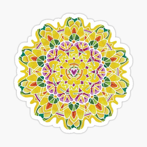 Solar Plexus chakra mandala Sticker