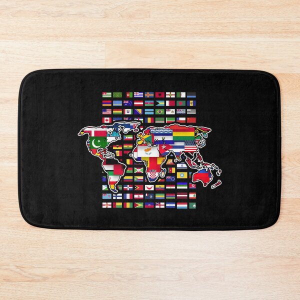 Item preview, World Map Travel International Cartography Traveller World Flags designed and sold by bestshirtdesign.