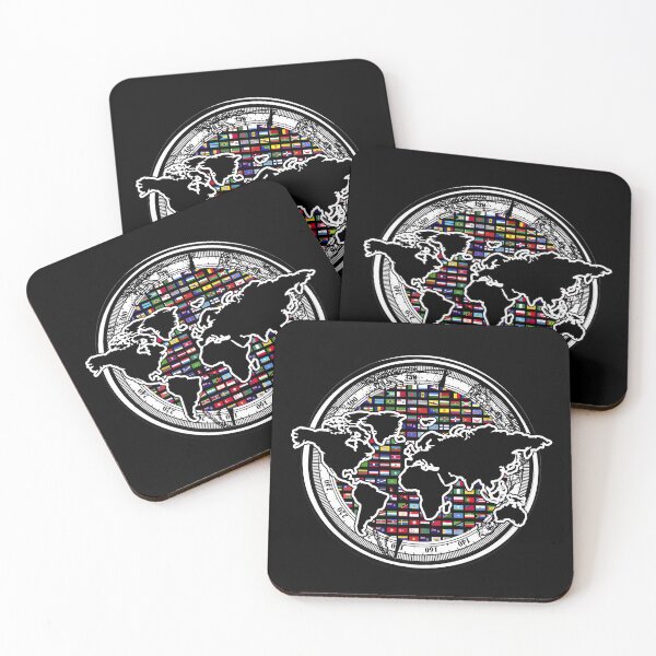 Item preview, World Map International Traveller Compass Cartography World Flags designed and sold by bestshirtdesign.