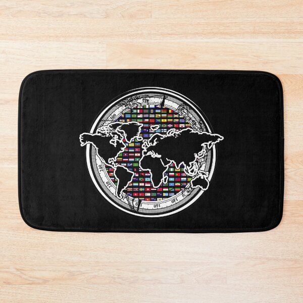 Item preview, World Map International Traveller Compass Cartography World Flags designed and sold by bestshirtdesign.