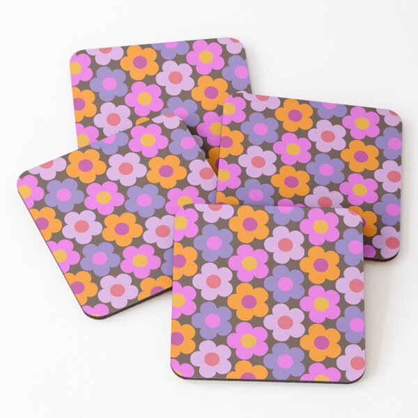 Item preview, 60s 70s purple floral blossoming pattern designed and sold by Yasminespace.