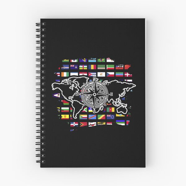 Item preview, Cartography World Map Travel Compass International World Flags designed and sold by bestshirtdesign.