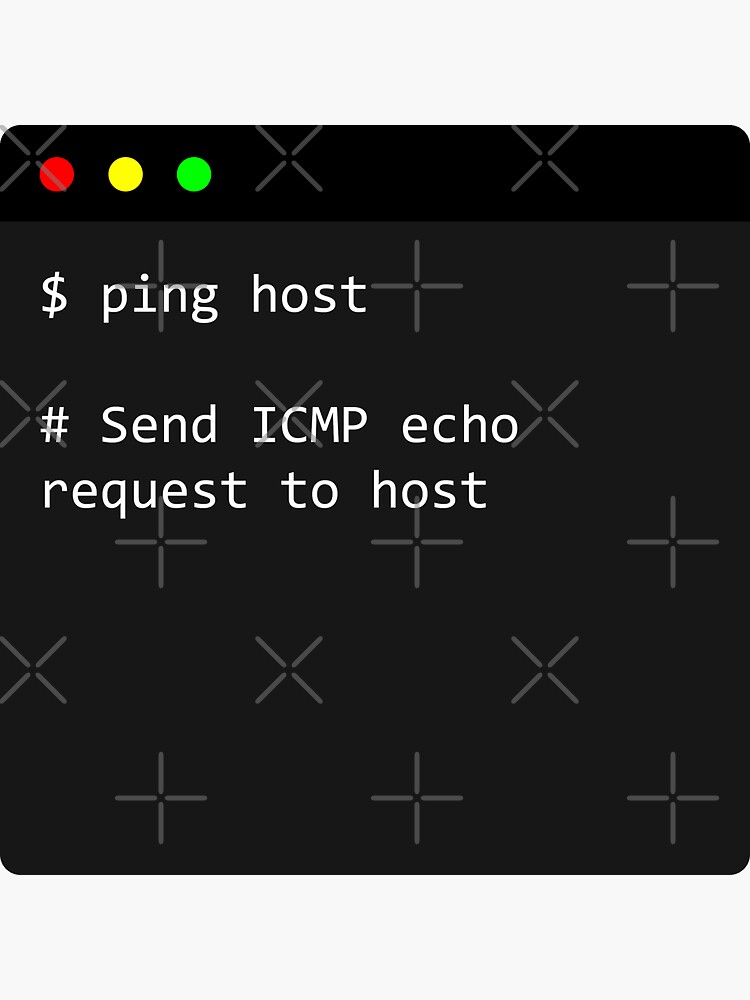 "linux command ping what does ping do in terminal " Sticker by typo