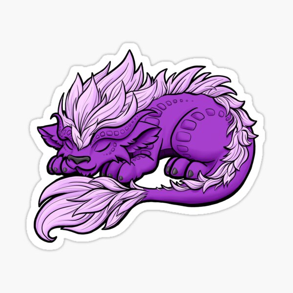 purple fluffy dragon