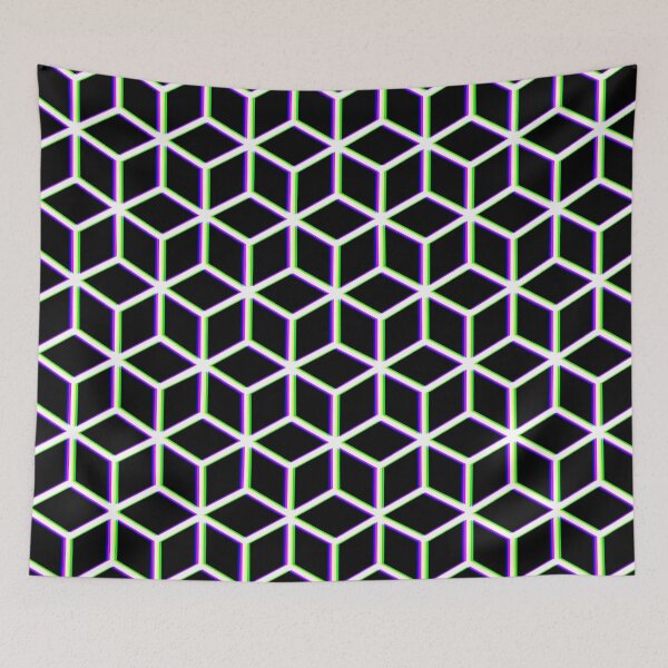Item preview, Chromatic Aberration Isometric Cube Pattern designed and sold by Saanis.