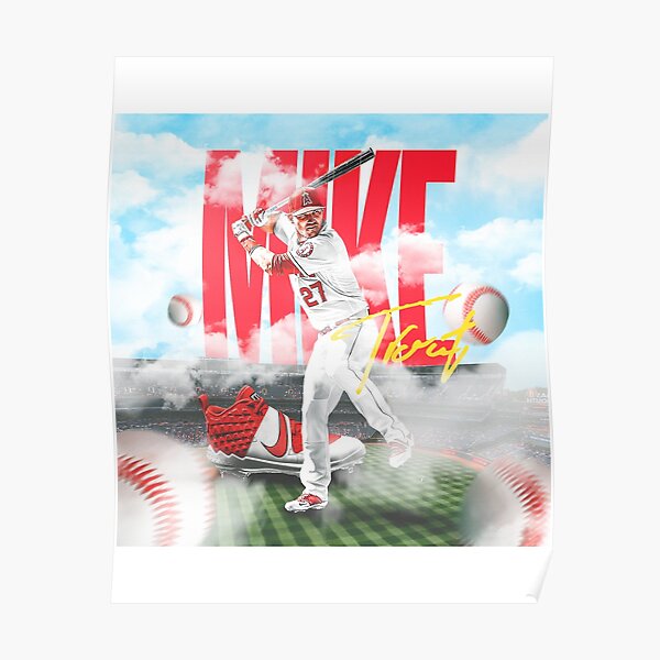 Mike Trout Los Angeles Angels Center Fielder Art Wall Room Poster - POSTER  20x30