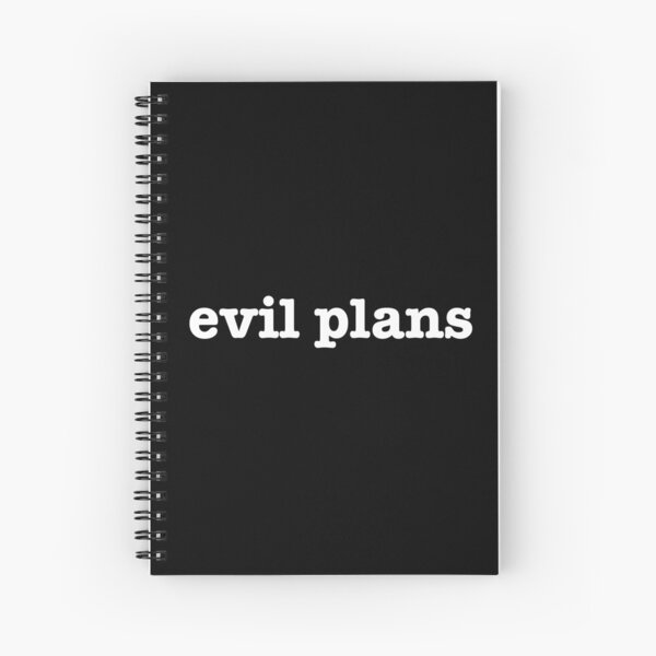 Item preview, Evil Plans Notebook designed and sold by PheePhi.
