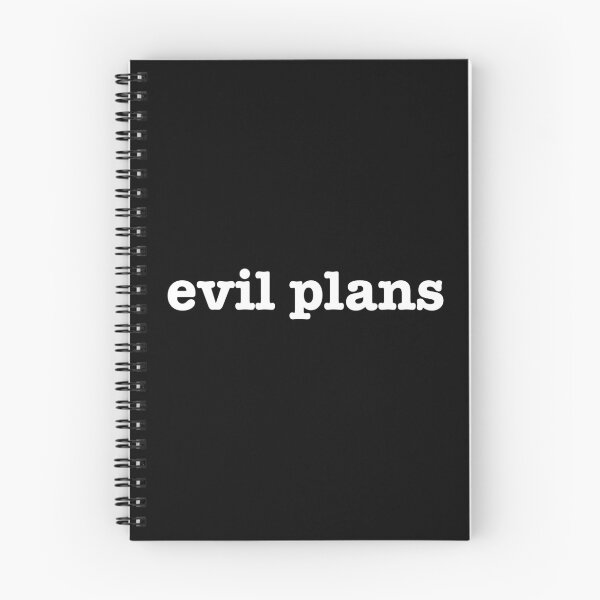 Item preview, Evil Plans Notebook designed and sold by PheePhi.