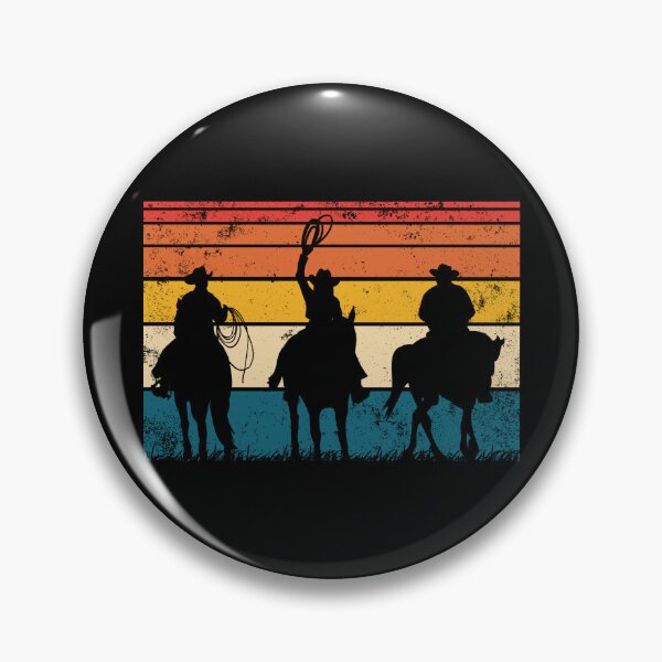 Artikelvorschau, Rodeo Cowboy Horse Wranglers Retro Sunset Cowboy Gear entworfen und verkauft von DynamicDesign.