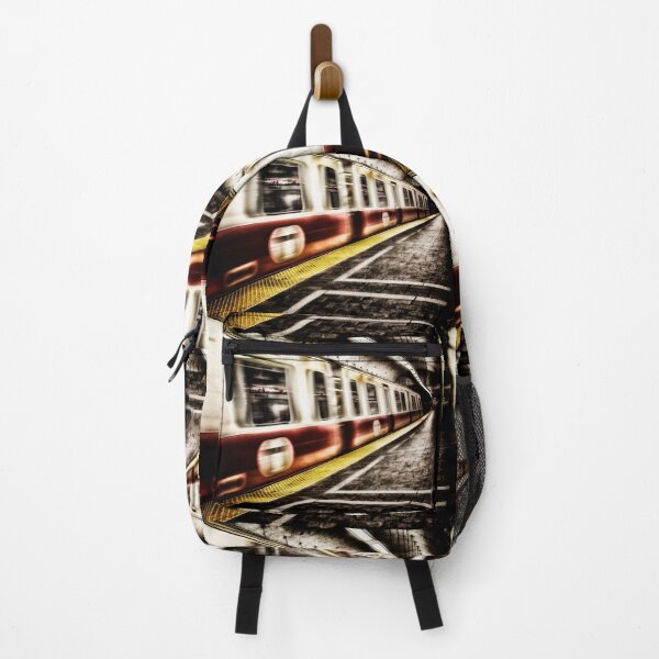 Item preview, Train Departing Creating Motion Blur on Redline MBTA Park Street Station Boston designed and sold by Stephen Orsillo.