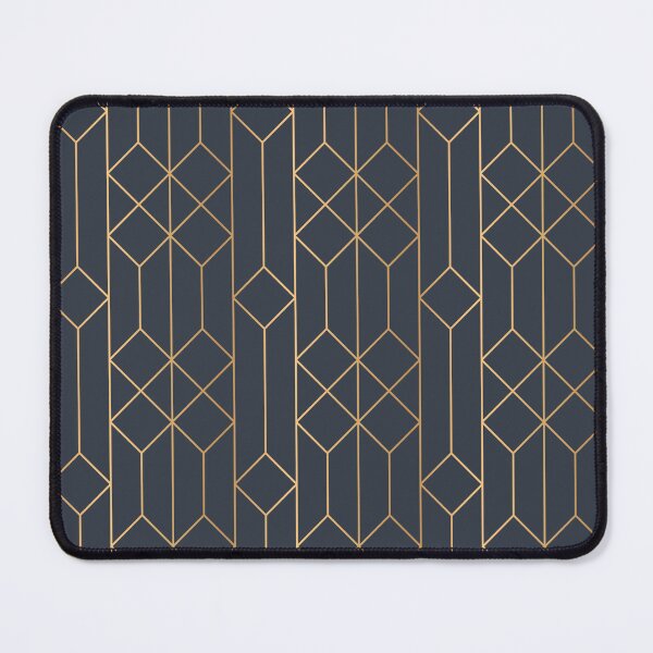 Item preview, Navy Blue Gold Modern Geometric Pattern designed and sold by Vic Torys ☆.