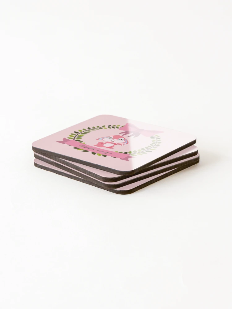 Thumbnail 4 of 5, Coasters (Set of 4), Cute Rabbit designed and sold by Muhashii Mu.