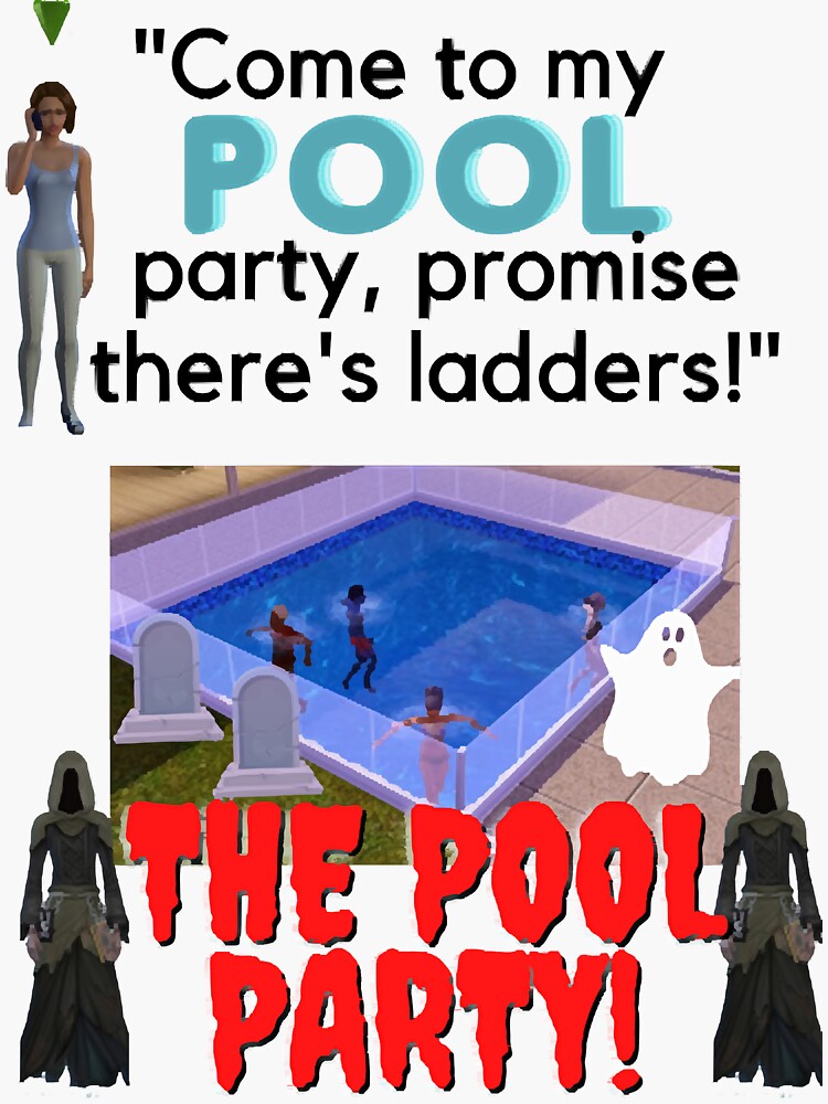 "The Sims Pool Party No Ladders Gamer Maxis Family PC Game Sim