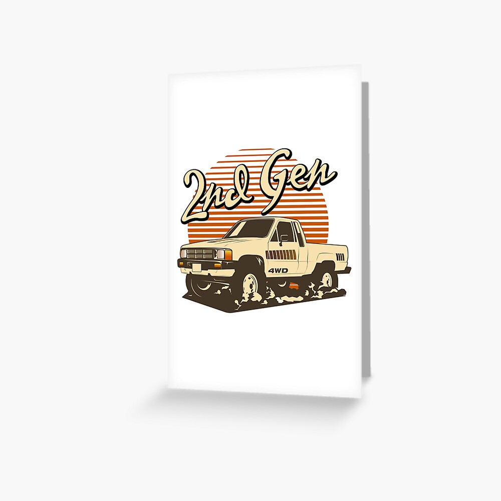 toyota-2nd-gen-4x4-pickup-greeting-card-by-overlandswags-redbubble