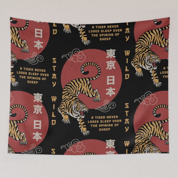 Item preview, Tiger with Stay Wild Slogan designed and sold by Ermedas Studio.