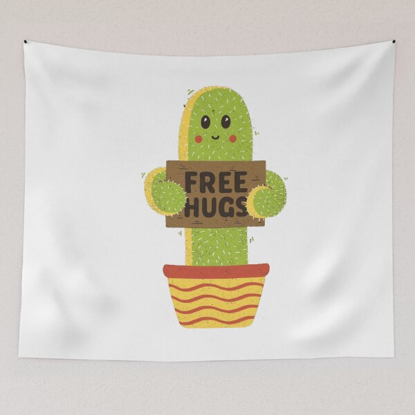 Item preview, Free Hugs Cactus designed and sold by Sretensshop.