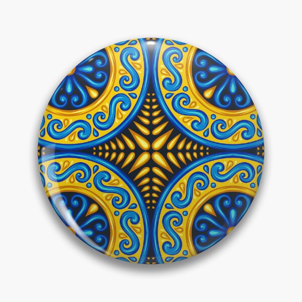 Item preview, Blue ad Yellow Moroccan Art Tiled Pattern designed and sold by AppareIIndustry.