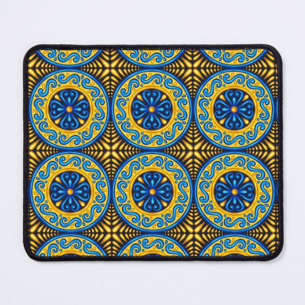 Item preview, Blue ad Yellow Moroccan Art Tiled Pattern designed and sold by AppareIIndustry.