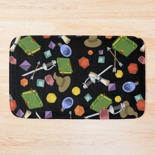 Item preview, Colorful Dice and Class pattern Black background designed and sold by Maelyn-Couch.