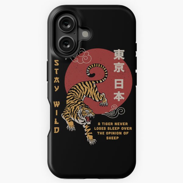 Aperçu de l'œuvre Tigre avec slogan Stay Wild créée et vendue par Ermedas Studio.