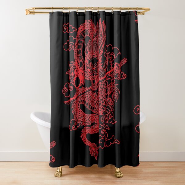 Item preview, Red Chinese Dragon with Black Background designed and sold by SoccaTamam.