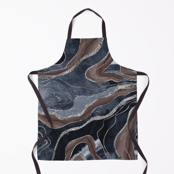 Item preview, Navy Blue Brown Marble Agate Silver Glam #1 (Photo of Glitter Only - Not Reflective) designed and sold by Anita's & Bella's Art.