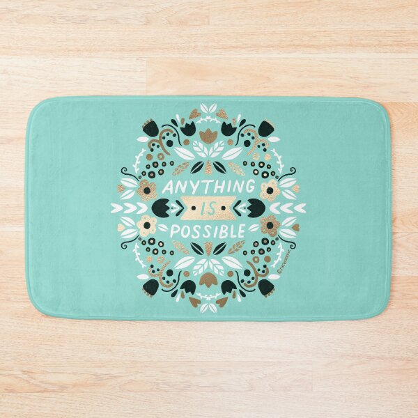 Item preview, Anything Is Possible - Inspirational Quote - Mint, Gold and Black designed and sold by CircusCreative.