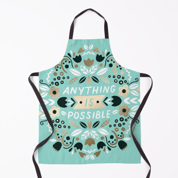 Item preview, Anything Is Possible - Inspirational Quote - Mint, Gold and Black designed and sold by CircusCreative.