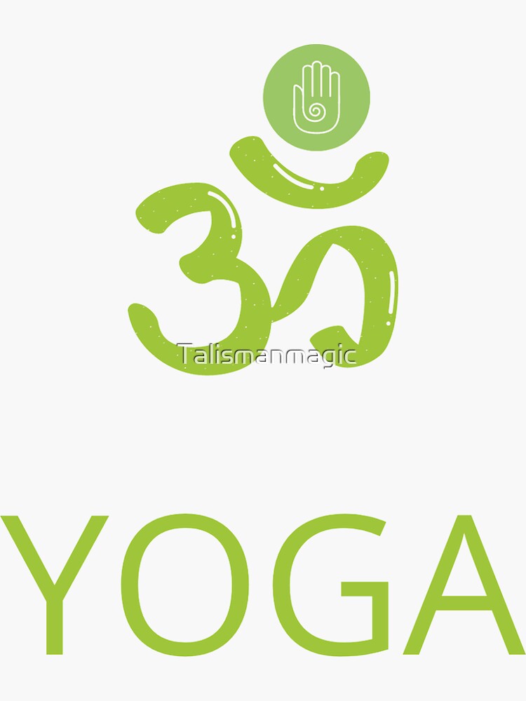 "yoga om" Sticker by Talismanmagic Redbubble