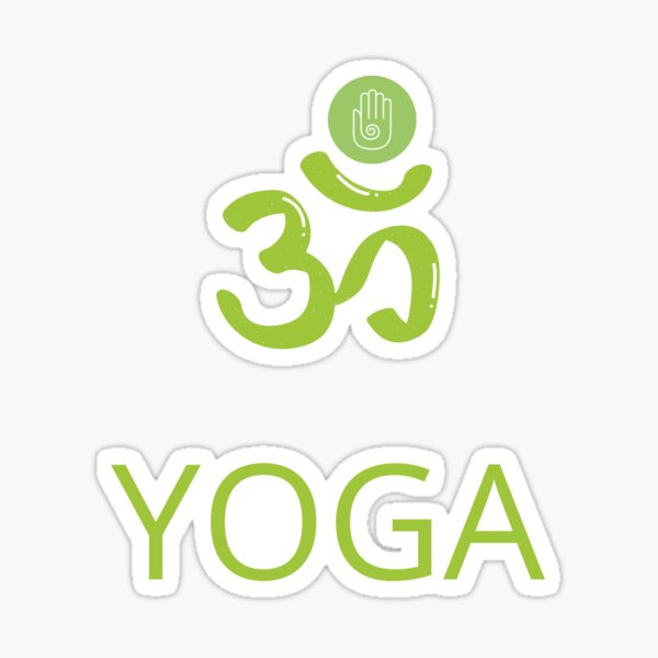 "yoga om" Sticker by Talismanmagic Redbubble