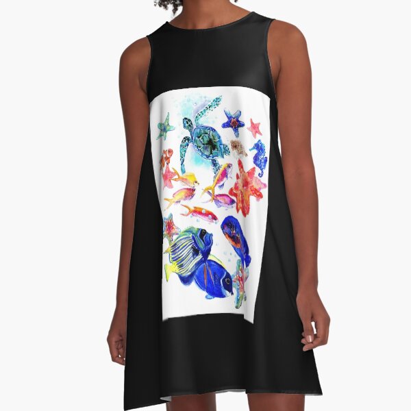 Artikel-Vorschau von Coral Sea, Underwater Scene Beach, Tropical Colorful Children Design Kinderzimmer Art Classic, designt und verkauft von TracyOliver3.