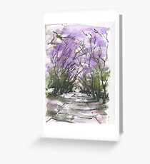 Purple Fantacy Greeting Card