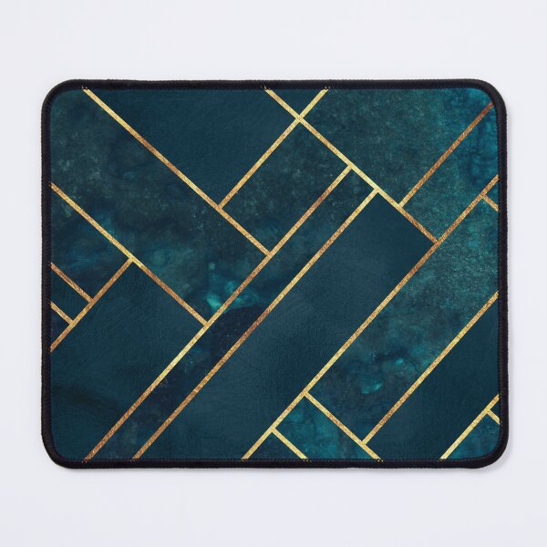 Item preview, Deep Teal Gold Geometric  designed and sold by MA DESIGNS.