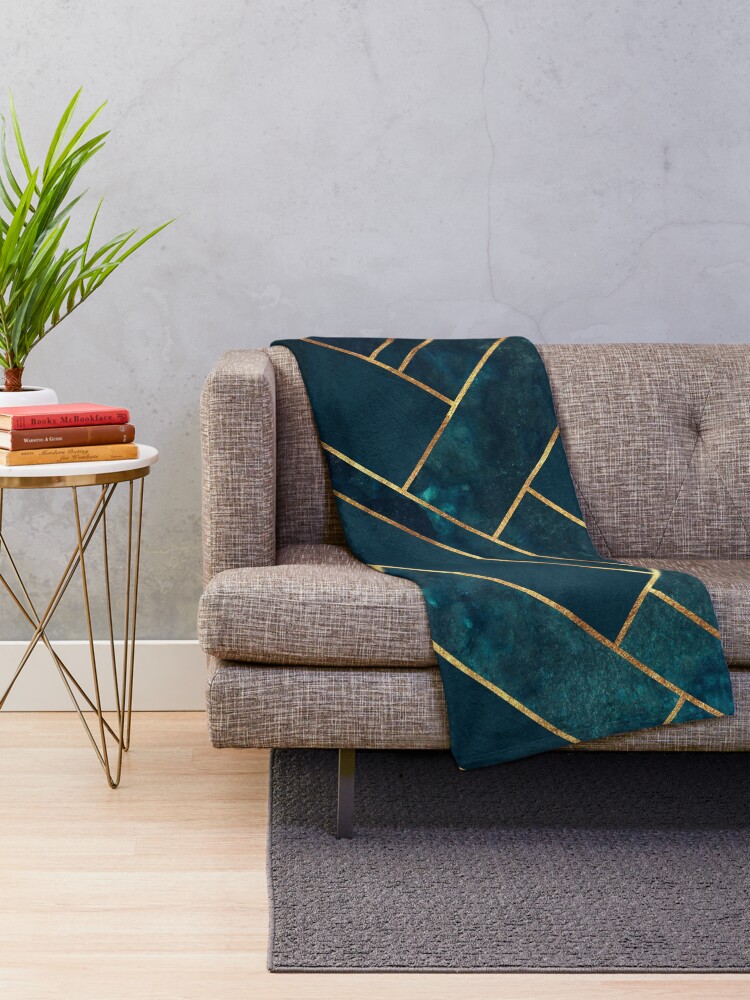 Deep discount teal throw