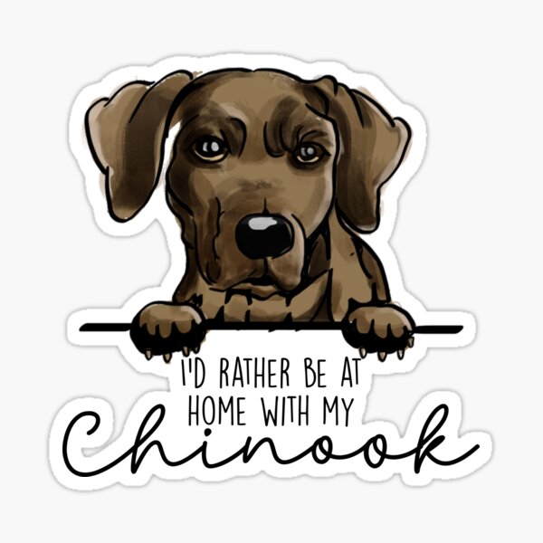 I'd rather be at home with my Chinook Sticker