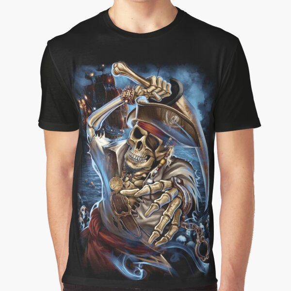 Skeleton Pirates Print Hawaiian Shirt - Teeruto