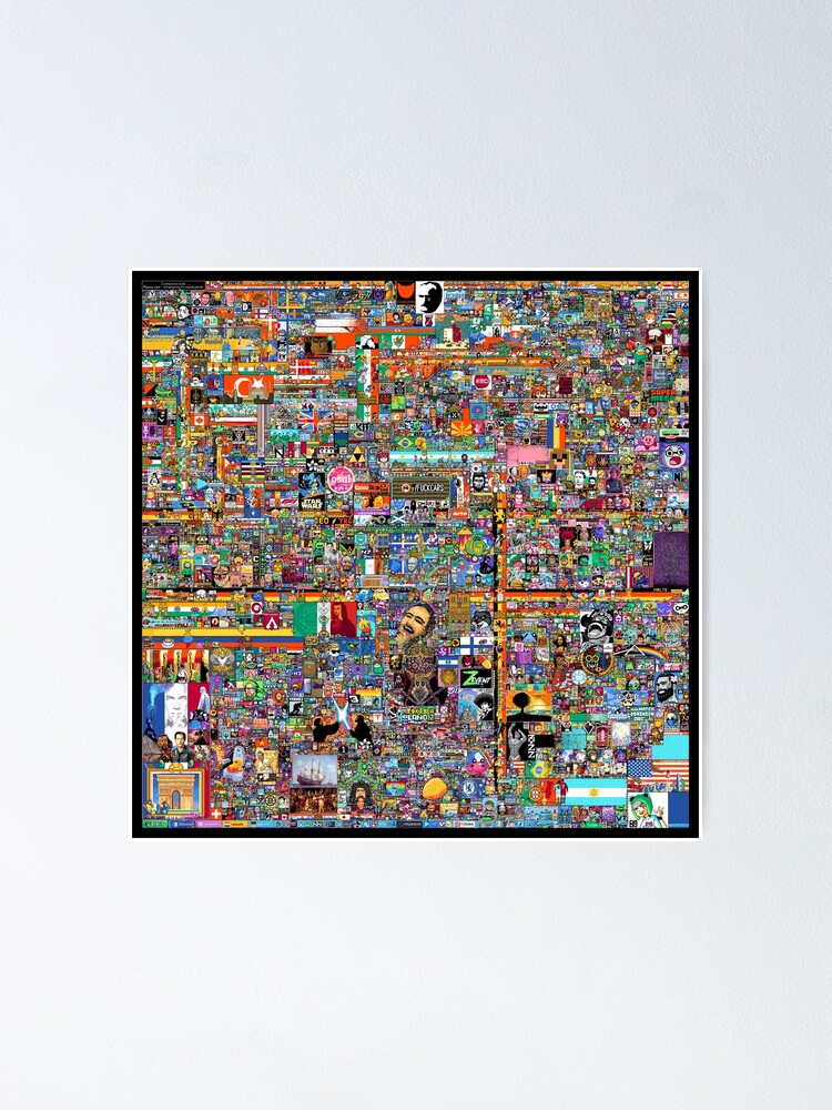 "Reddit Place 2022 r/place 2022" Poster by Vesbee80 Redbubble