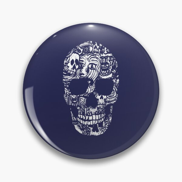 Item preview, Blue Decorative Skull designed and sold by thumbjoint.
