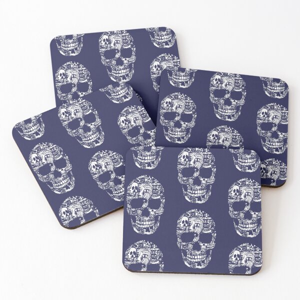 Item preview, Blue Decorative Skull designed and sold by thumbjoint.
