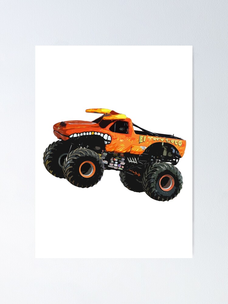 "El Toro Loco - Monster Truck" Poster for Sale by KingFloki | Redbubble