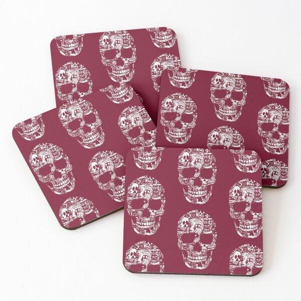 Item preview, Red Decorative Skull designed and sold by thumbjoint.