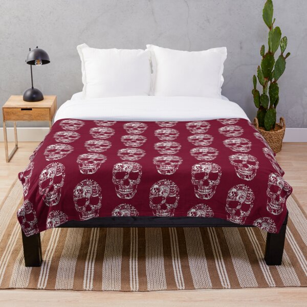 Item preview, Red Decorative Skull designed and sold by thumbjoint.
