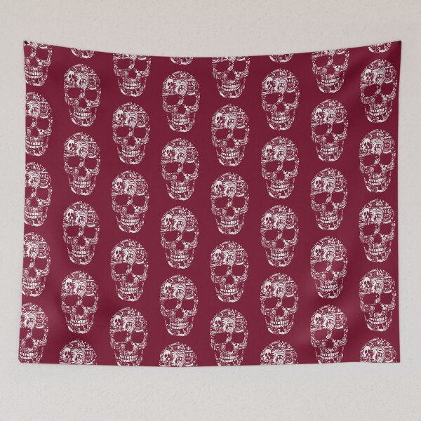 Item preview, Red Decorative Skull designed and sold by thumbjoint.