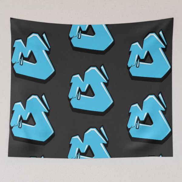 Item preview, Graffiti Letter M (Blue) designed and sold by NameGraffiti.